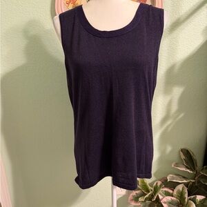 Chico's Sleeveless Metallic Knit Tank - Deep Purple